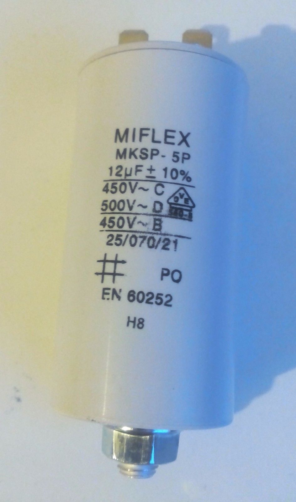 Miflex Condensateur moteur 3uf MKSP-5P 450v 332con625 Miflex 