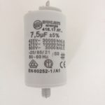Condensateur Moteur 7,5µF 450v pour sèche linge CANDY/HOOVER ou autre