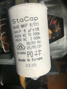 Condensateur betonniere StaCap MAB MKP 8/011 8µF