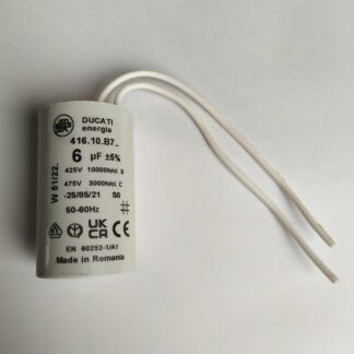 Condensateur moteur volet roulant 6µF à fils
