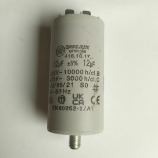 Condensateur Ducati Energia 12uf 425v-475v 416.10.17 avec 2 cosses