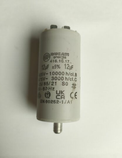Condensateur Ducati Energia 12uf 425v-475v 416.10.17 avec 2 cosses