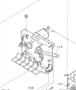 Vue éclatée mécanique sharp RT-10 bis