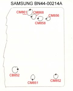 Samsung BN44-00214A emplacement des condensateurs